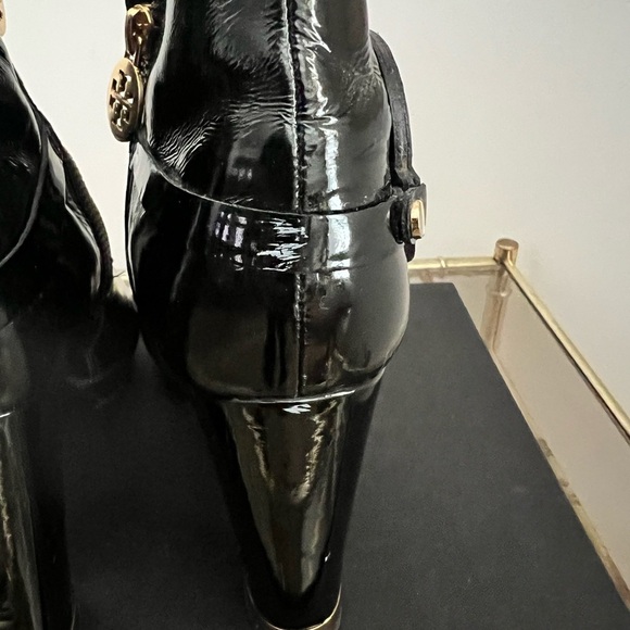 Tory Burch Glossy Black Ankle Booties - Picture 6 of 12